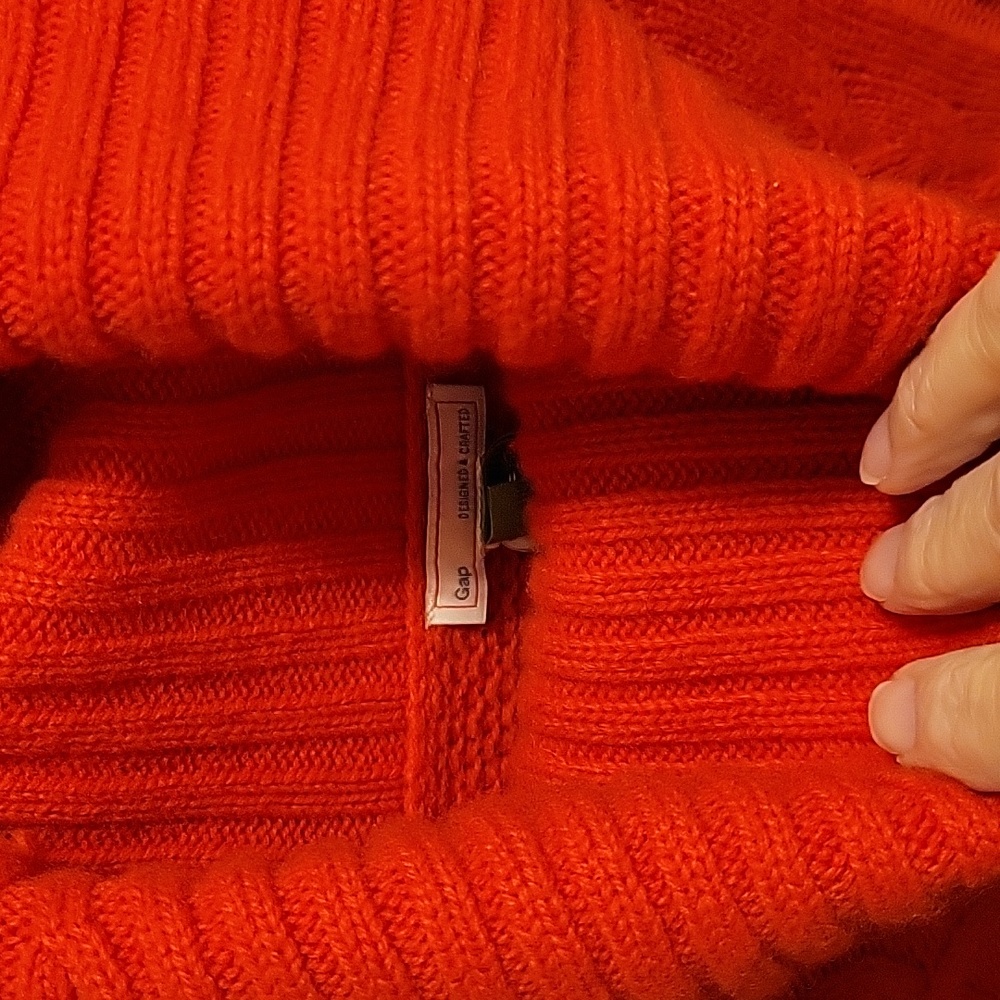 Gap Lambs Wool Blend Turtleneck Sweater Cable Knit sweater - Picture 10 of 10